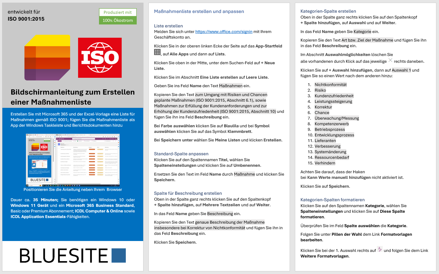 Ma nahmenlisten In MS Office Vorlagen Und Anleitung